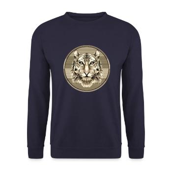 Tigre - Sweat-shirt Unisexe - marine - Devant - Alina (178cm) & Michal (187cm)