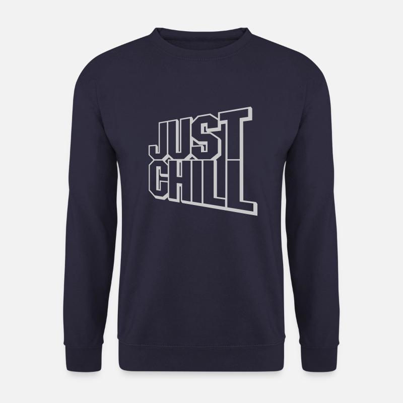 Just Chill Text Logo - Unisex Sweatshirt - navy