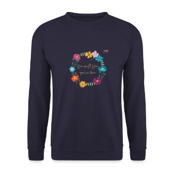 Nein heißt Nein, egal wie klein! - Unisex Pullover - Navy - Vorne - Alina (178cm) & Michal (187cm)