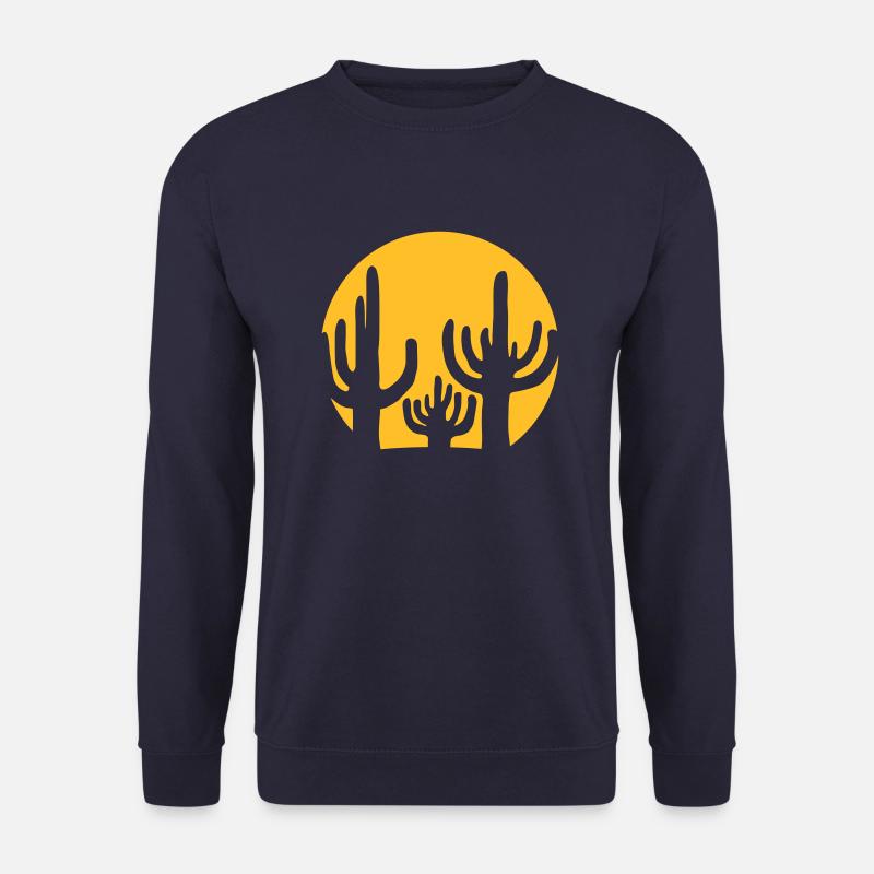 Round Silhouette Cactus Sun - Unisex Sweatshirt - navy