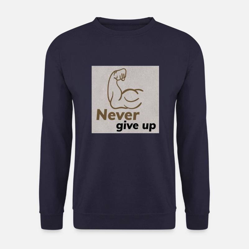 Never give up Design - Unisex Pullover - Navy
