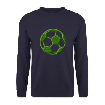 Icon of classic football in grass look green - Unisex Sweatshirt - navy - Front - Alina (178cm) & Michal (187cm)