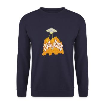 UFO Explosion  - Unisex Pullover - Navy - Vorne - Alina (178cm) & Michal (187cm)