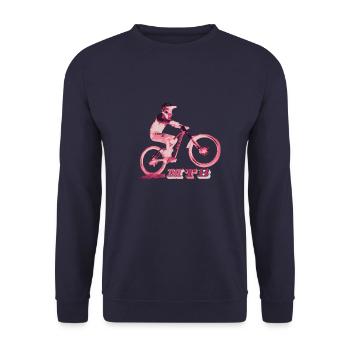 vtt mtb vélo bmx - Sweat-shirt Unisexe - marine - Devant - Alina (178cm) & Michal (187cm)