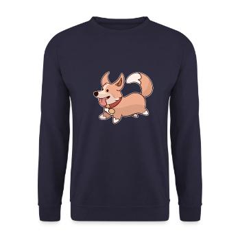 Cute dog - Unisex Sweatshirt - navy - Front - Alina (178cm) & Michal (187cm)