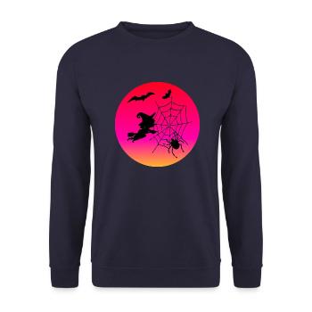 Witches' Hour - Halloween - Unisex Sweatshirt - navy - Front - Alina (178cm) & Michal (187cm)
