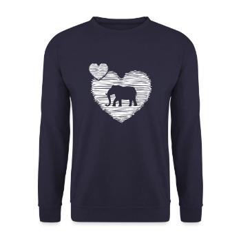Elephant Pachyderm Africa Safari Elephant Care - Unisex Sweatshirt - navy - Front - Alina (178cm) & Michal (187cm)