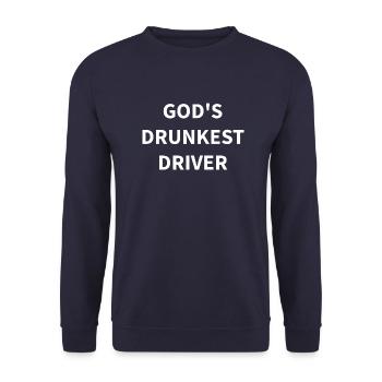 gods drunkest driver - Sweat-shirt Unisexe - marine - Devant - Alina (178cm) & Michal (187cm)