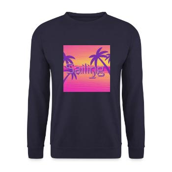 Sailing, Sailboat, Ship, Sea Voyage, Sailing - Unisex Sweatshirt - navy - Front - Alina (178cm) & Michal (187cm)