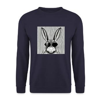 Rabbit Pet Pet Cool Lunettes de soleil Design - Sweat-shirt Unisexe - marine - Devant - Alina (178cm) & Michal (187cm)