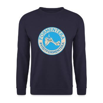 Formentera island map design for island lovers - Unisex Sweatshirt - navy - Front - Alina (178cm) & Michal (187cm)