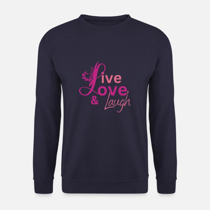 Leben lieben, Lachen - Unisex Pullover - Navy