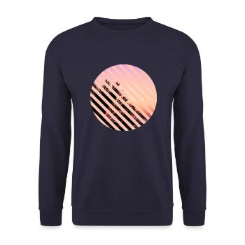 T-Shirt Urlaub Strand Palmen Ferien Sommer Sonne - Unisex Pullover - Navy - Vorne - Alina (178cm) & Michal (187cm)