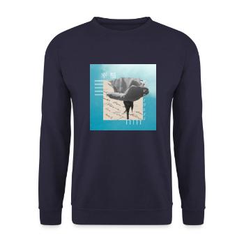 Japonais - Sweat-shirt Unisexe - marine - Devant - Alina (178cm) & Michal (187cm)