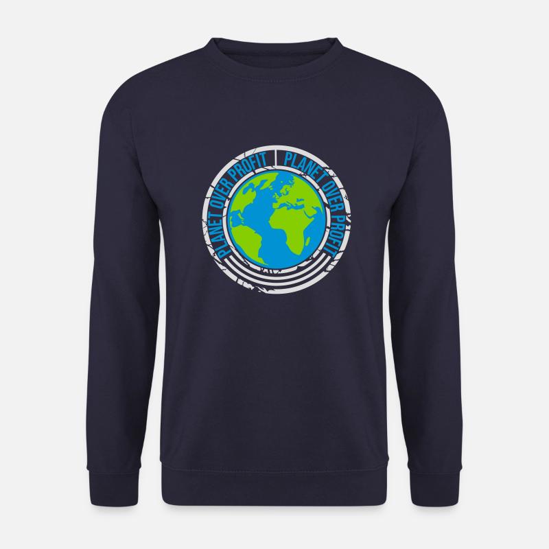 planet over profit quote - Unisex Sweatshirt - navy