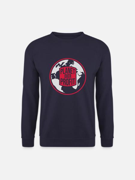 planet over profit Zitat - Unisex Pullover - Navy