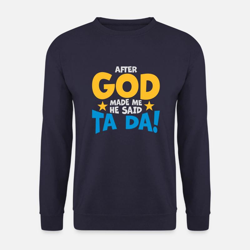 after god made me - Unisex Pullover - Navy