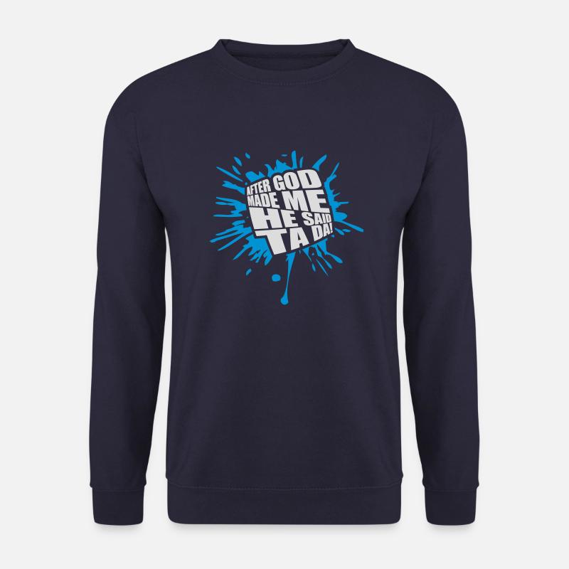 after god made me - Unisex Pullover - Navy