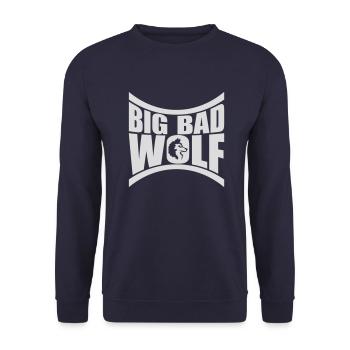 big bad wolf quote - Unisex Sweatshirt - navy - Front - Alina (178cm) & Michal (187cm)