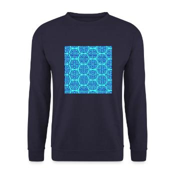 Modèle chinois - Sweat-shirt Unisexe - marine - Devant - Alina (178cm) & Michal (187cm)