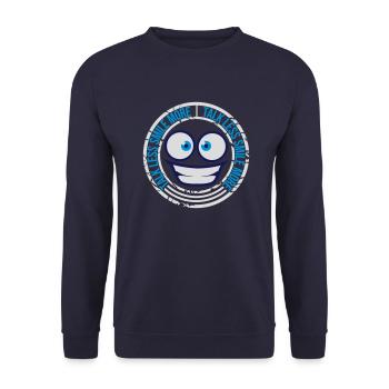 talk less smile more - Unisex Sweatshirt - navy - Front - Alina (178cm) & Michal (187cm)