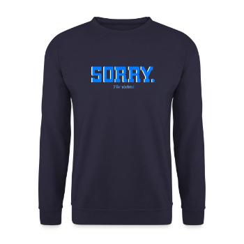 Sorry für nichts - Unisex Pullover - Navy - Vorne - Alina (178cm) & Michal (187cm)