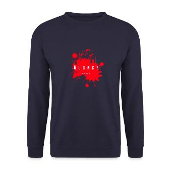 Alsace Style T-shirt logo - Unisex Sweatshirt - navy - Front - Alina (178cm) & Michal (187cm)