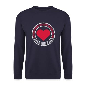 you can be kind - Unisex Pullover - Navy - Vorne - Alina (178cm) & Michal (187cm)