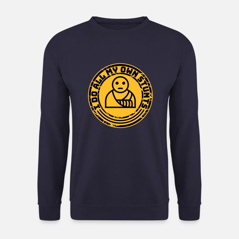 all my own stunts - Unisex Pullover - Navy