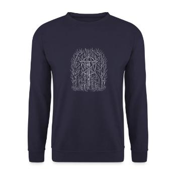 Black Coven - Mitternacht - Unisex Pullover - Navy - Vorne - Alina (178cm) & Michal (187cm)