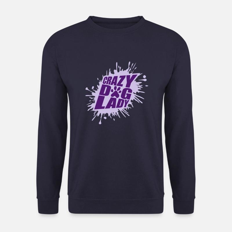 crazy dog lady Zitat - Unisex Pullover - Navy