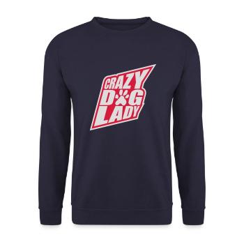 crazy dog lady quote - Unisex Sweatshirt - navy - Front - Alina (178cm) & Michal (187cm)