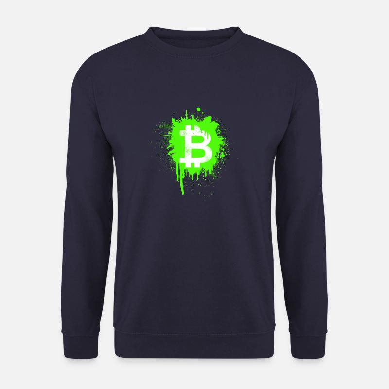 Bitcoin Splatter - Unisex Pullover - Navy