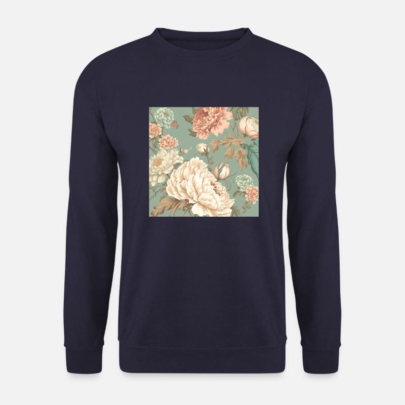 Floral Design 29 - Unisex Pullover - Navy