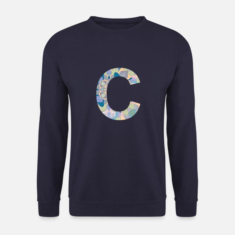 Buchstabe C im Mandala - Unisex Pullover - Navy