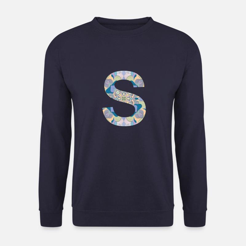 Buchstabe S im Mandala - Unisex Pullover - Navy