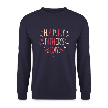 Bonne fête des pères - Sweat-shirt Unisexe - marine - Devant - Alina (178cm) & Michal (187cm)