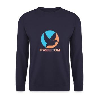Freedom - Unisex Pullover - Navy - Vorne - Alina (178cm) & Michal (187cm)