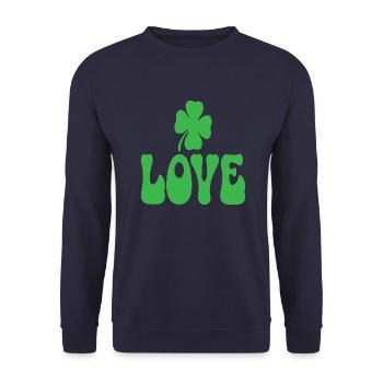 Love St. Patrick's Day Valentine's Day - Unisex Sweatshirt - navy - Front - Alina (178cm) & Michal (187cm)