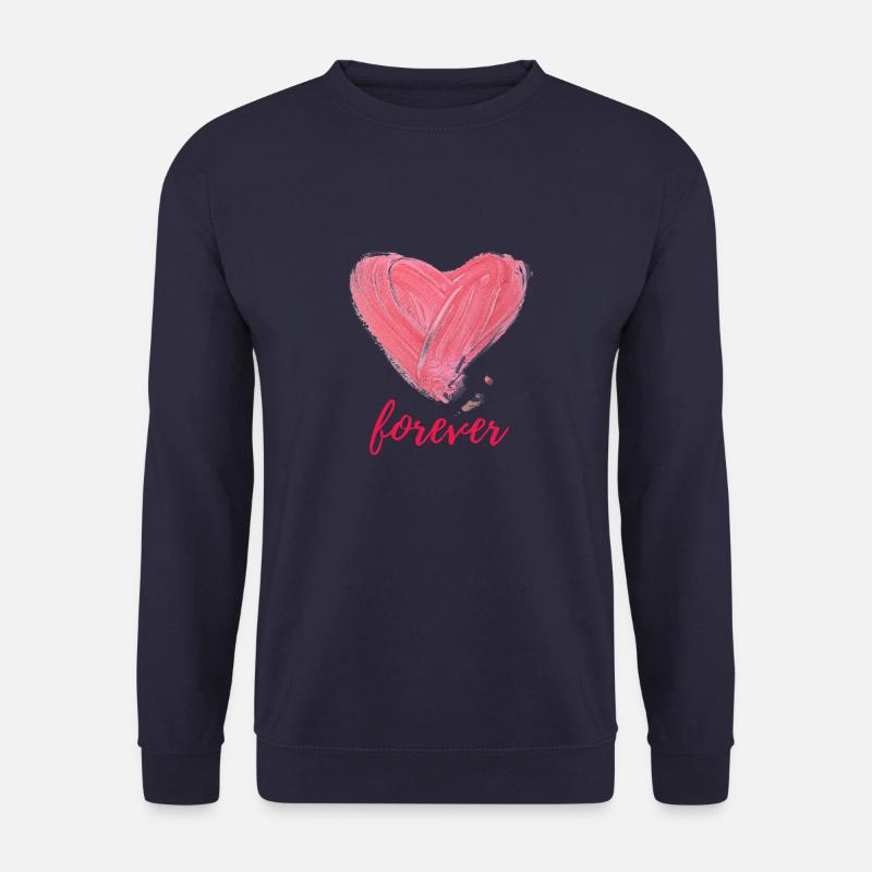 Cœur de la Saint-Valentin avec dicton - Sweat-shirt Unisexe - marine
