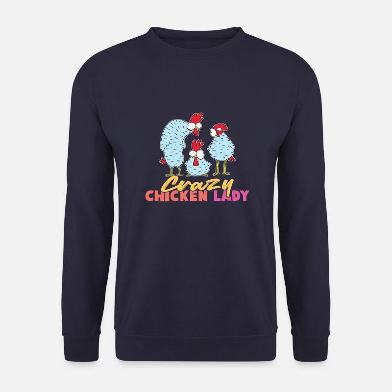 Crazy Chicken Lady - Unisex Pullover - Navy