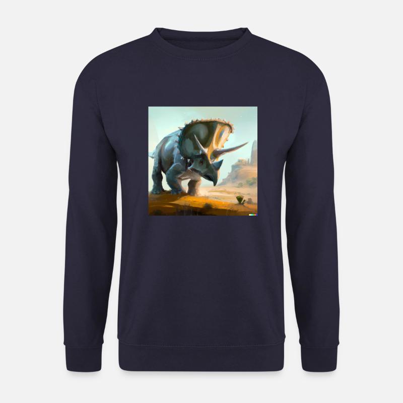 Triceratops digital art - Unisex Pullover - Navy