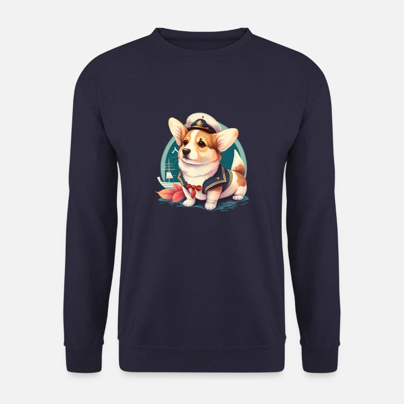 Corgi Sailor - Unisex Sweatshirt - navy