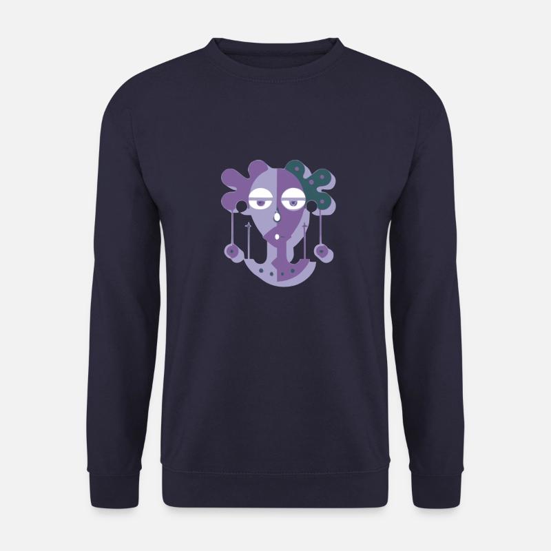 Lisa, die lila Frau, - Unisex Pullover - Navy