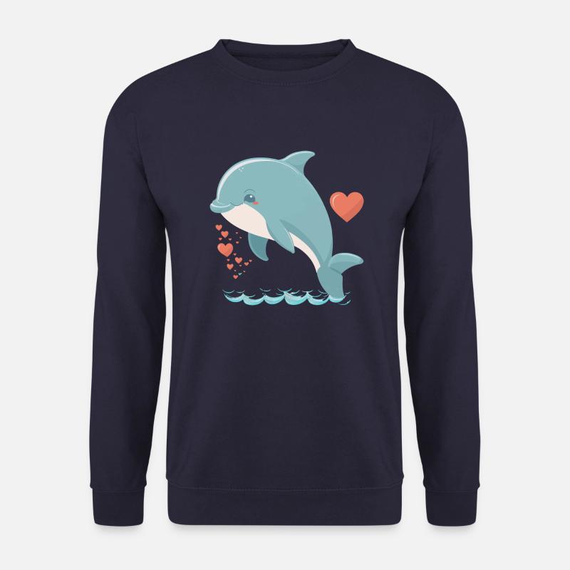 süßer Delfin - Unisex Pullover - Navy