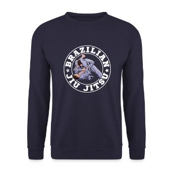 Jiu Jitsu Martial Arts Sport Kämpfer Spruch BJJ - Unisex Pullover - Navy - Vorne - Alina (178cm) & Michal (187cm)