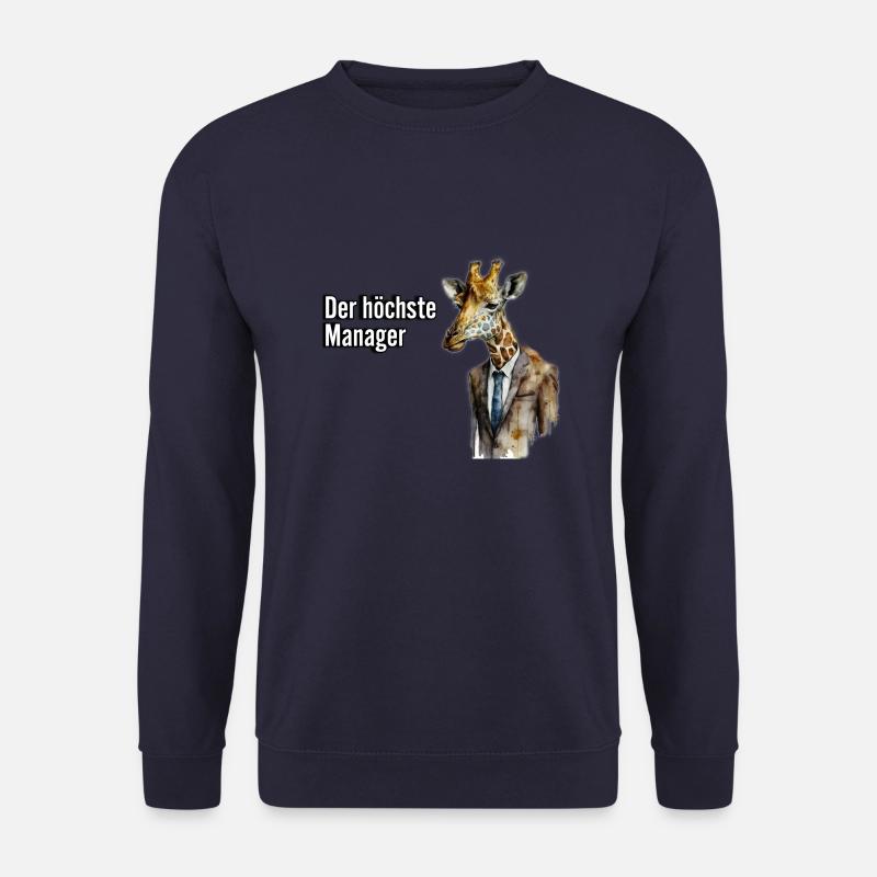 Der höchste Manager Giraffe-EinfachTierisch! - Unisex Pullover - Navy