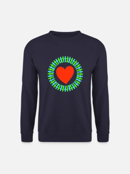 WorldPeace grün blau rot - Unisex Pullover - Navy