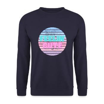 Feelin' Cute - Unisex Pullover - Navy - Vorne - Alina (178cm) & Michal (187cm)
