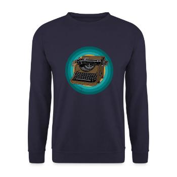 Livre, Machine à écrire, Romain, Classiques, Livres - Sweat-shirt Unisexe - marine - Devant - Alina (178cm) & Michal (187cm)